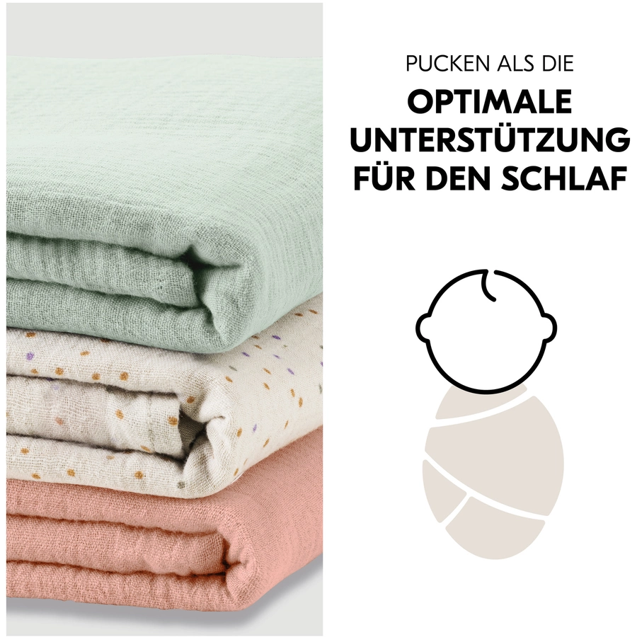 hauck Spucktücher Cuddle N Clean 3er Set SageBeige DotsCork