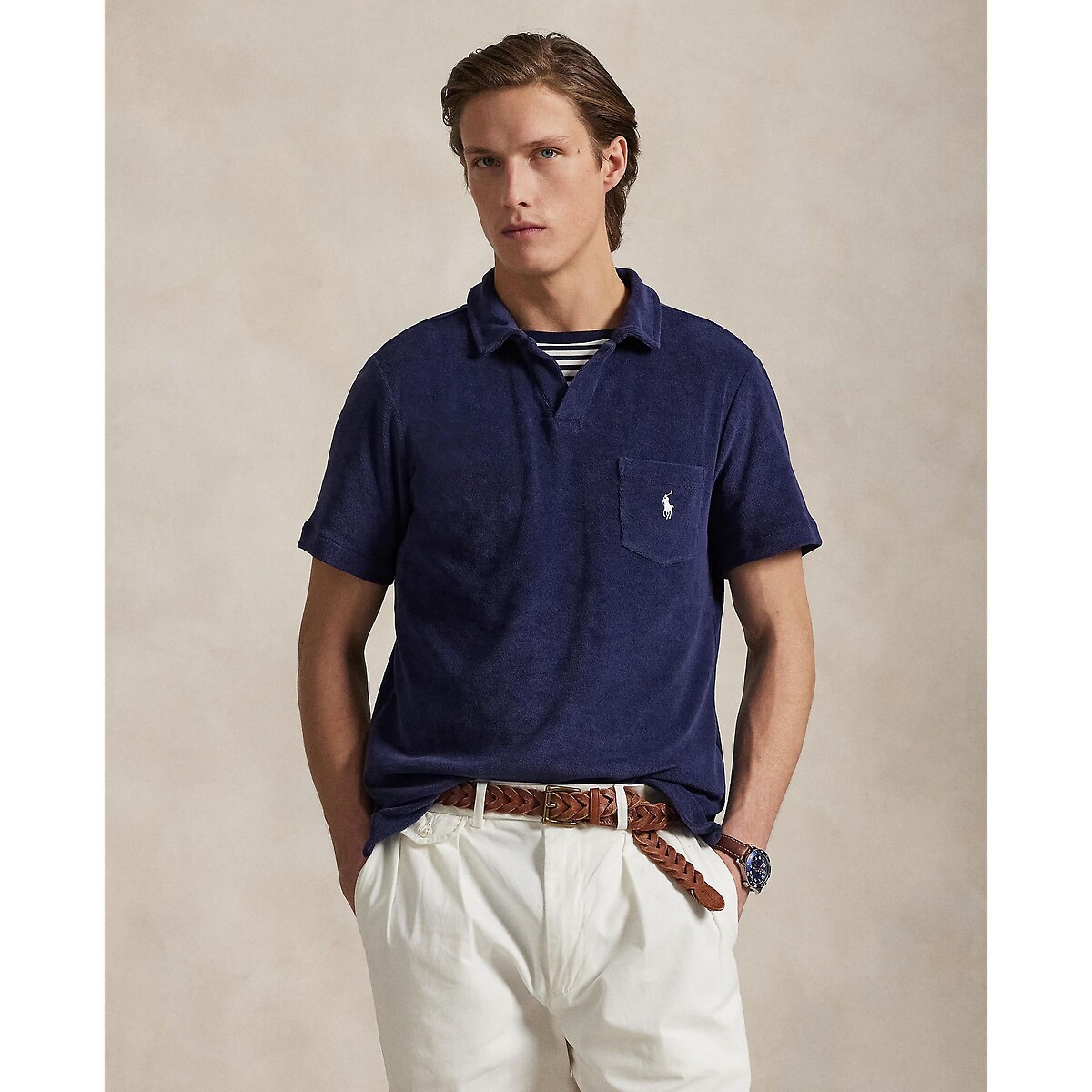 POLO RALPH LAUREN<br>Polo de algodão ultraleve Spa Terry
