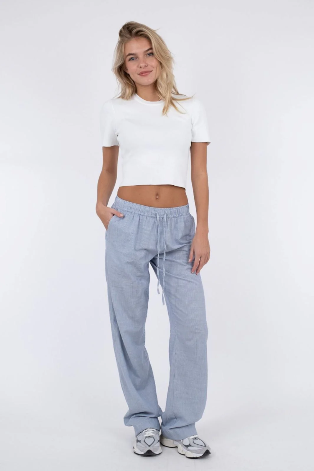 Neo Noir Sonar Mini Stripe Pants blue