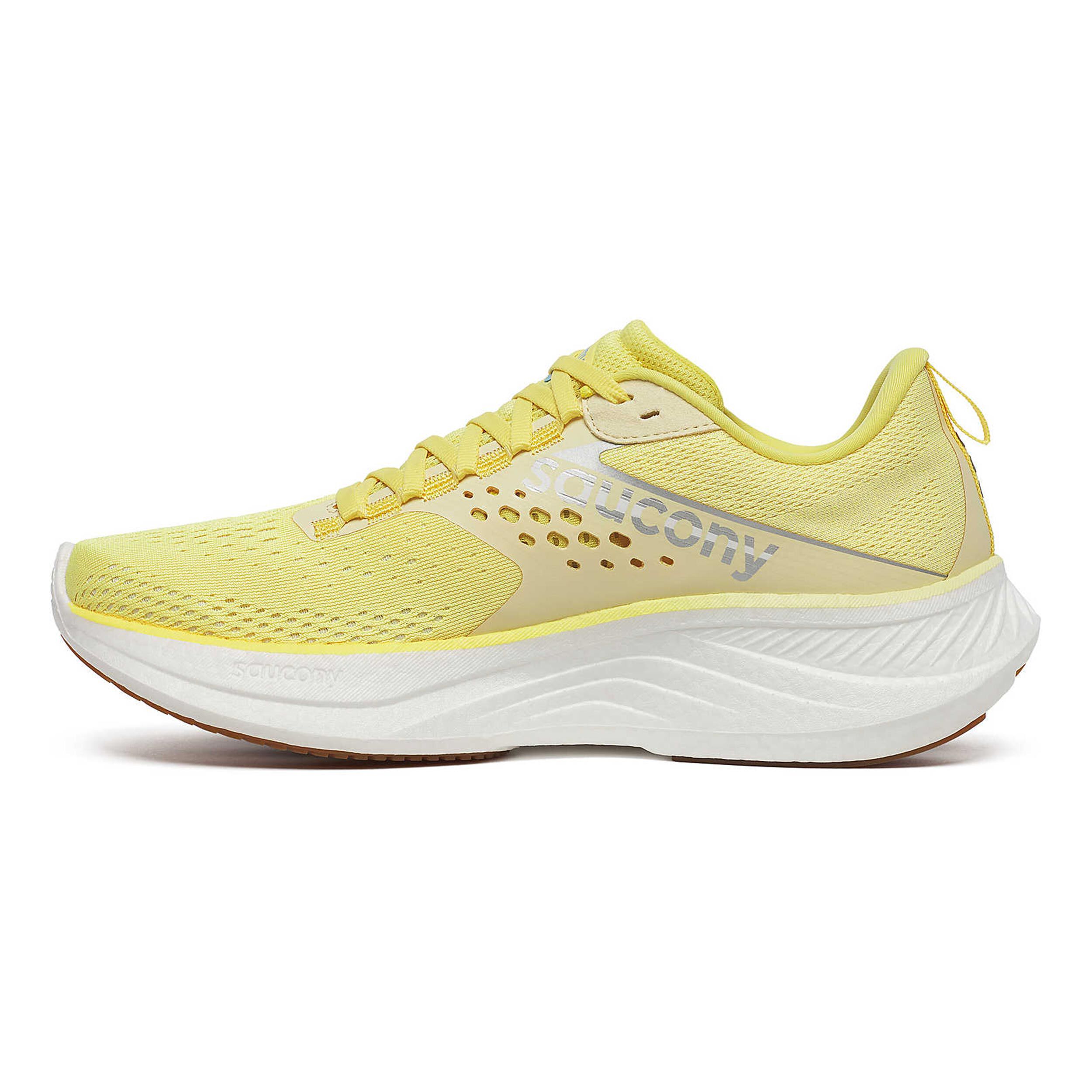 Saucony Ride 17 Chaussure De Running Sans Stabilisateurs Femmes - Beige , Jaune Citron
