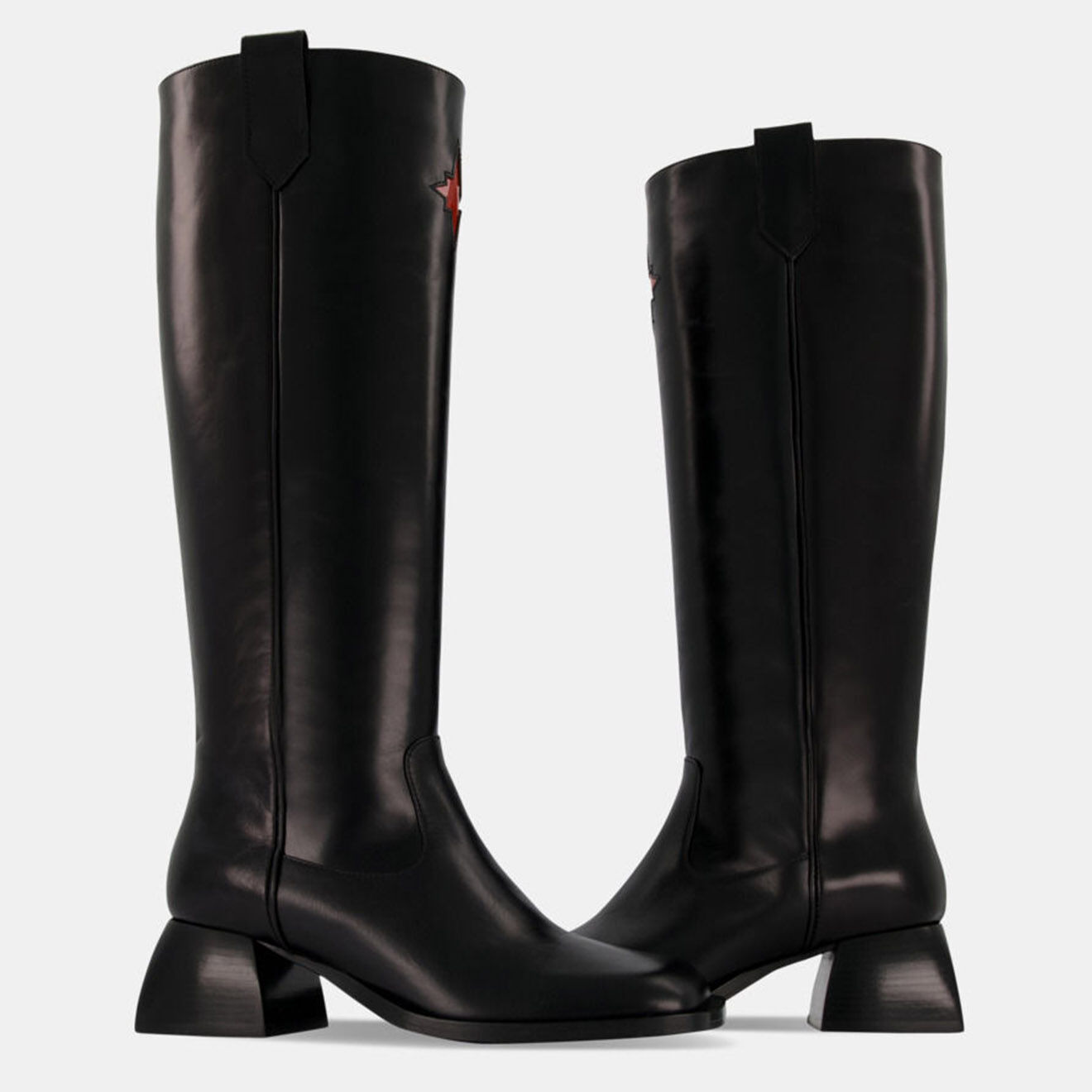 Nodaleto Bottes en Cuir Giulia noires - Talon 5 cm