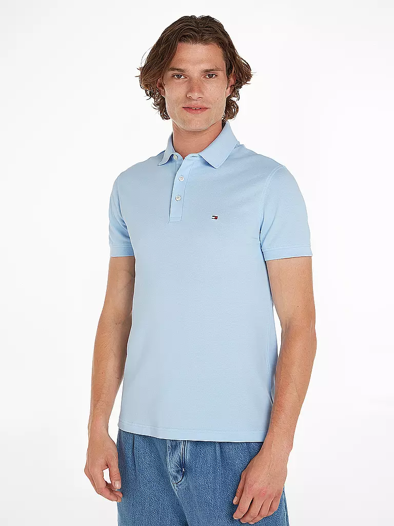 TOMMY HILFIGER Poloshirt Slim Fit hellblau