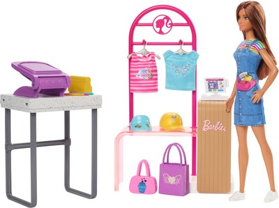 Barbie Lekesett med Dukke Make & Sell Boutique