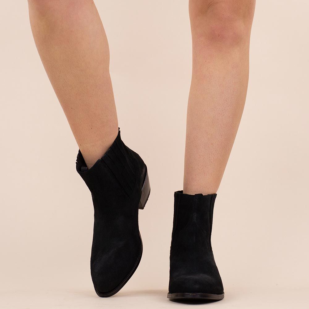 Sendra korte cowboyboots 12380 serraje negro