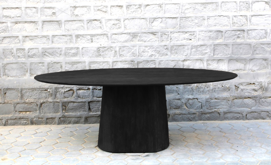 Eetkamertafel Oslo ovaal Zwart 240cm