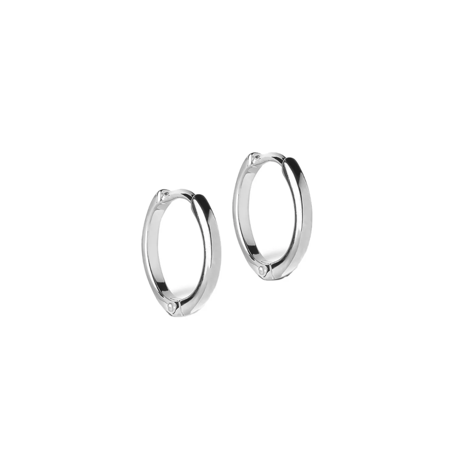 Enamel Classic Hoops 10 mm Øreringe Sølv E168S