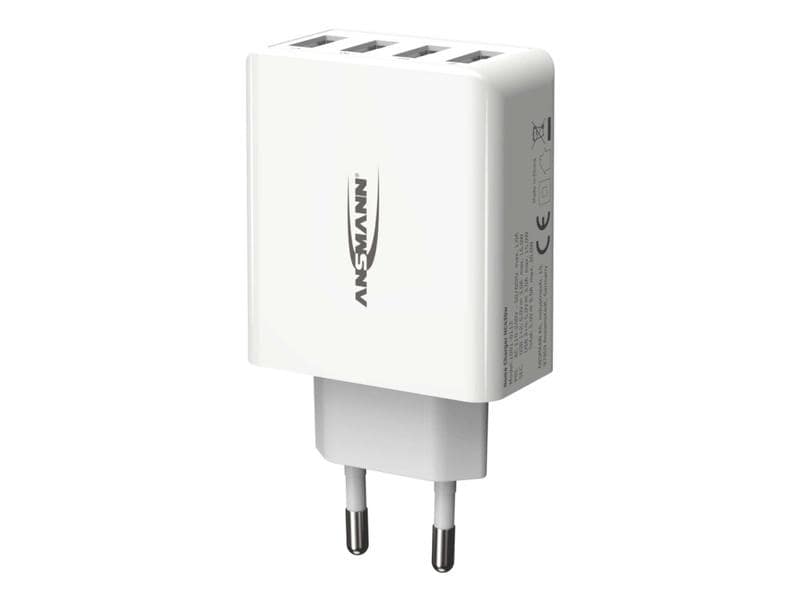 Ansmann USB-Wandladegerät Home Charger HC430, 4x USB, 30 W, Leistungsstarker Indoor USB-Ladeadapter