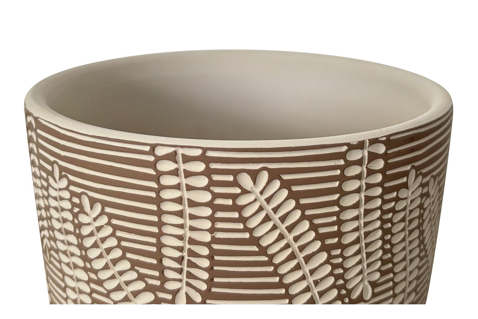 Clay blomsterpotte I Brun og hvit Ø13,8 H17,8 cm