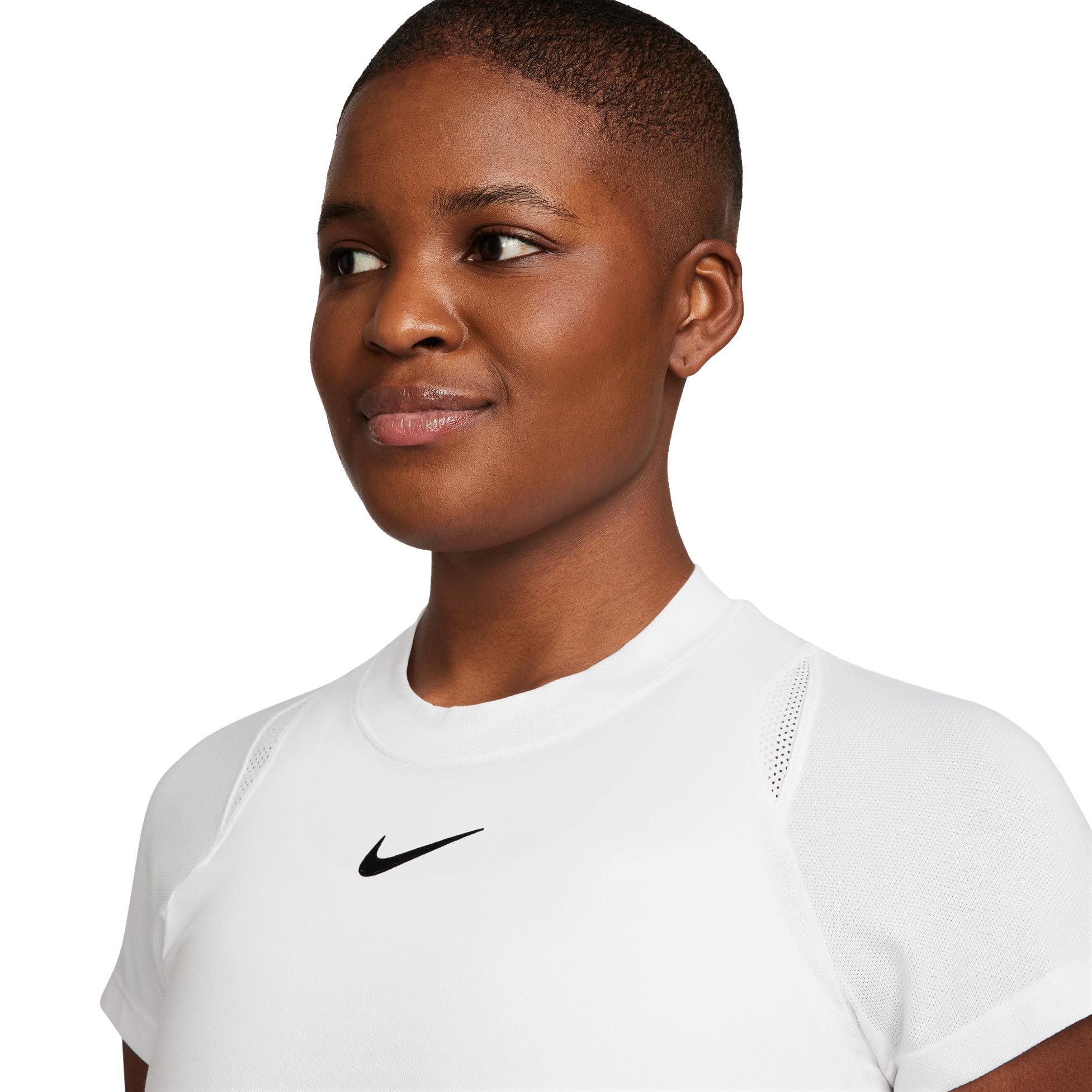 Nike Court Advantage Dri-Fit Tennis T-Shirt Damen weiß