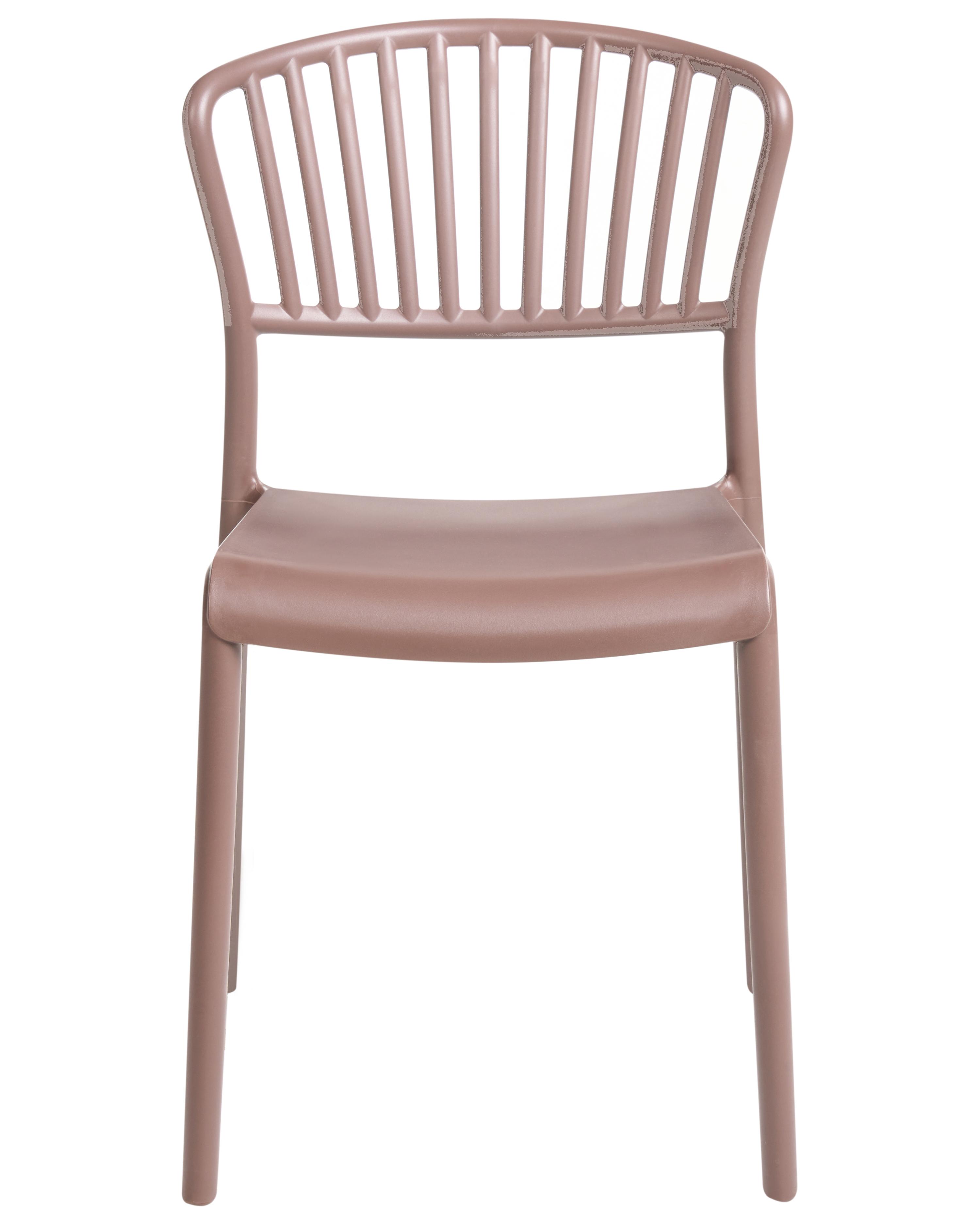 Set van 4 tuinstoelen GELA Bruin
