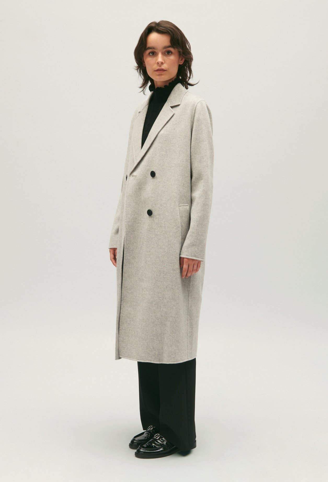 Manteau double face gris