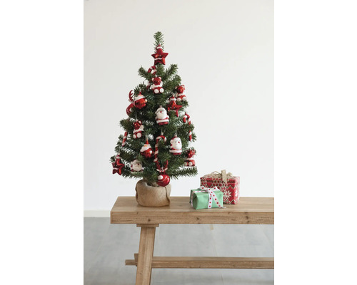 Kunstkerstboom Lafiora Colorado H 75 cm rood