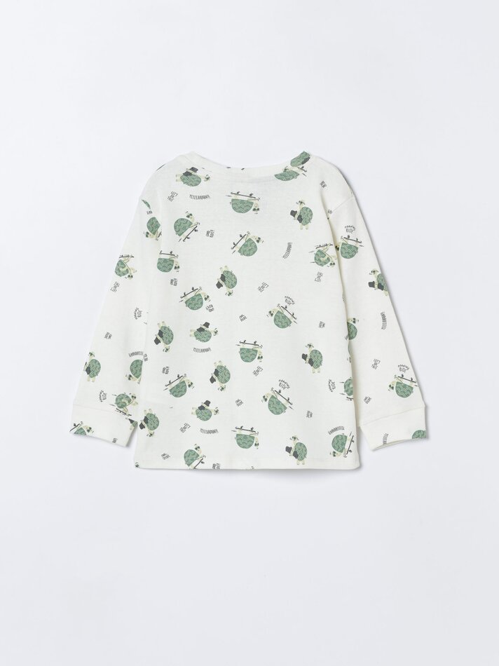 Conjunto com 2 pijamas combinando - Verde Pastel