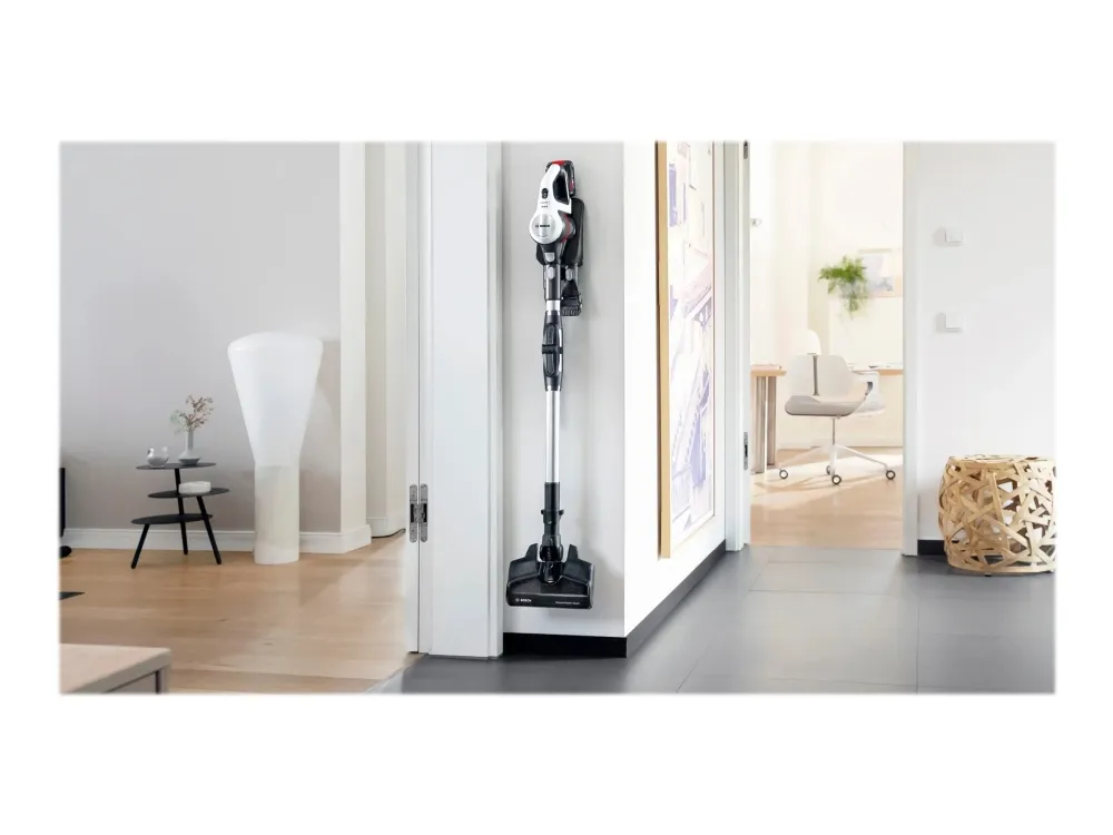 Bosch Unlimited 7 BCS711XXL - Støvsuger - pind/håndholdt (2-i-1) - uden pose - ledningsfri - hvid - 1 batteri, inkluderet oplader