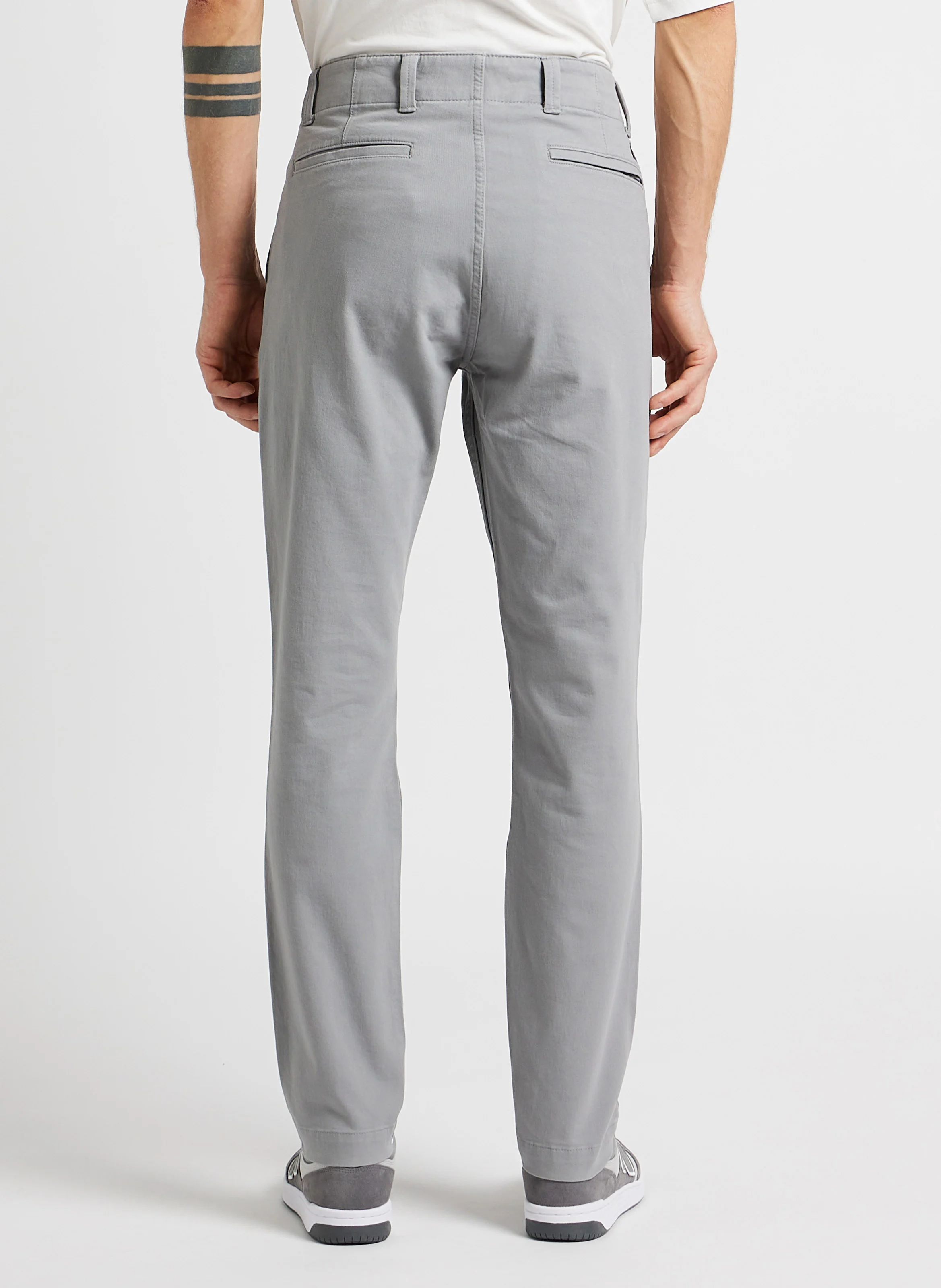 Pantalon skinny en coton mélangé | Gris