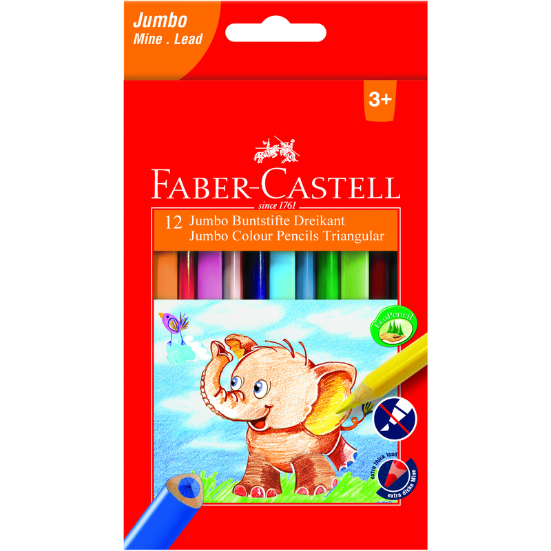 Faber-Castell Farbstifte Jumbo, 12 Stück, assortiert