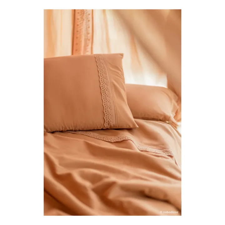 Nobodinoz Parure de lit Vera en coton bio | Terracotta