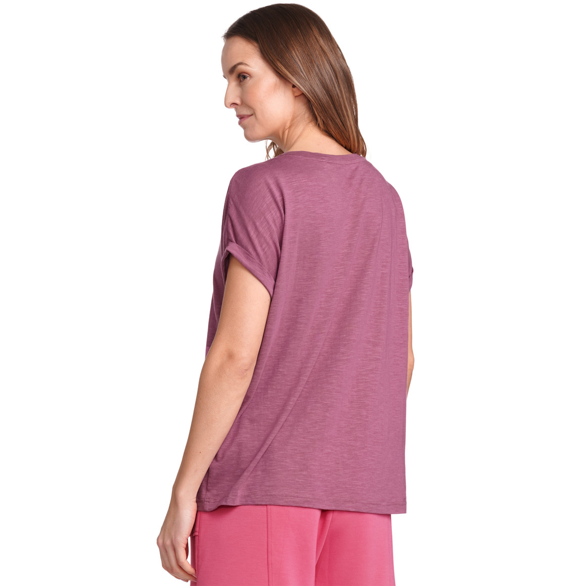 Gina Benotti Damen T-Shirt mit Print himbeer
