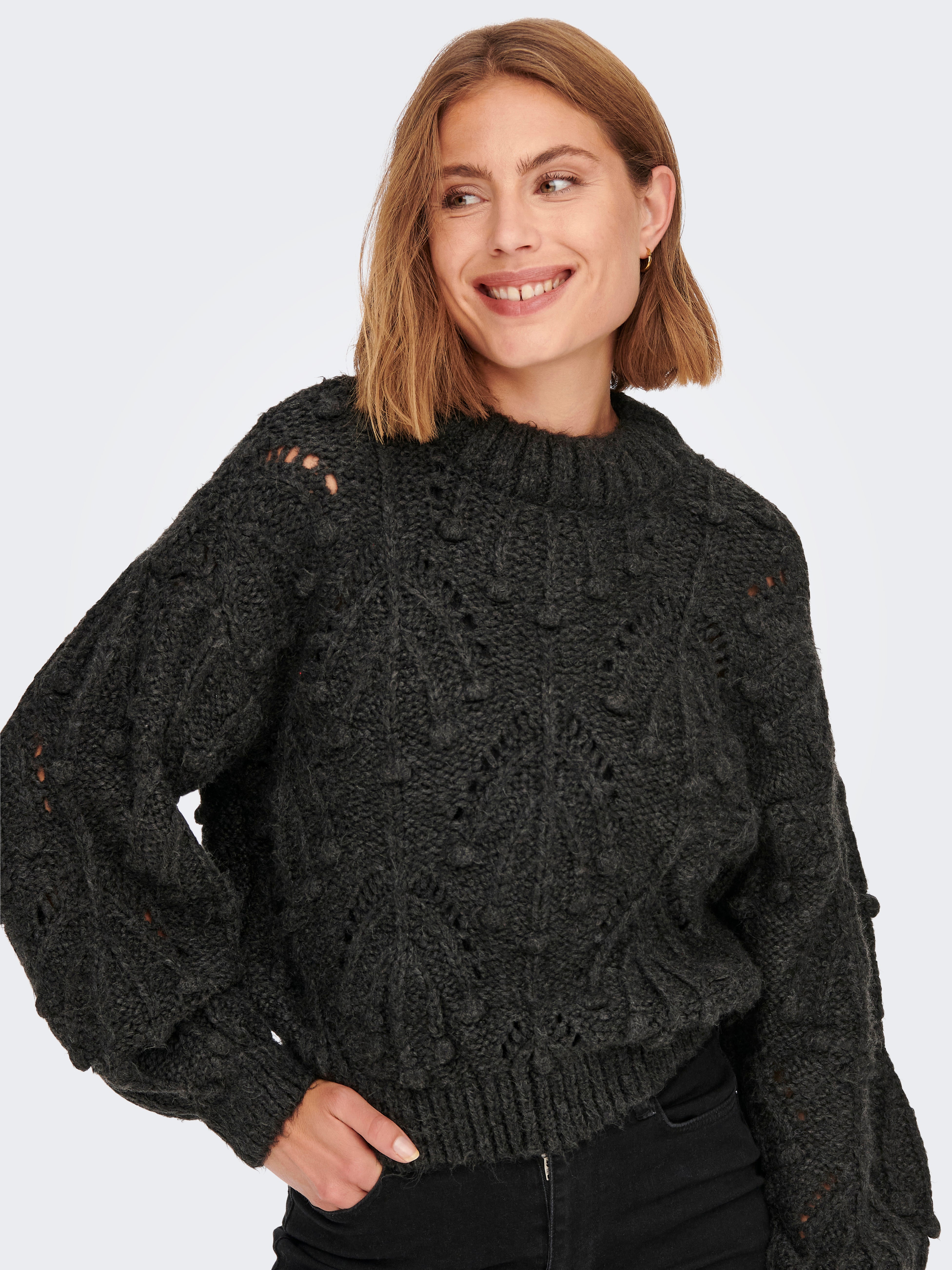 ONLJANE Strickpullover Dark Grey Melange