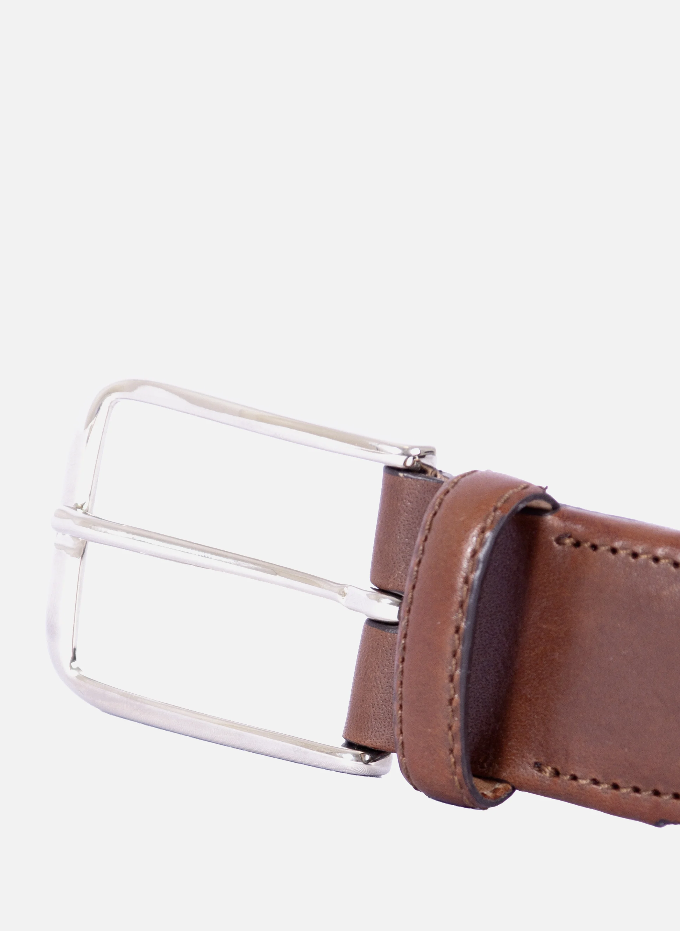 Ceinture tressée polyester cuir | Marron