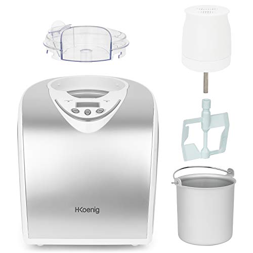 H.Koenig Sorbetière Turbine à Glace Professionnelle HF180, Machine à Glace Electrique 1L, 135 W, Réfrigérante & Maintien du Froid   Sorbet et Crème Glacée : Cuisine et Maison
