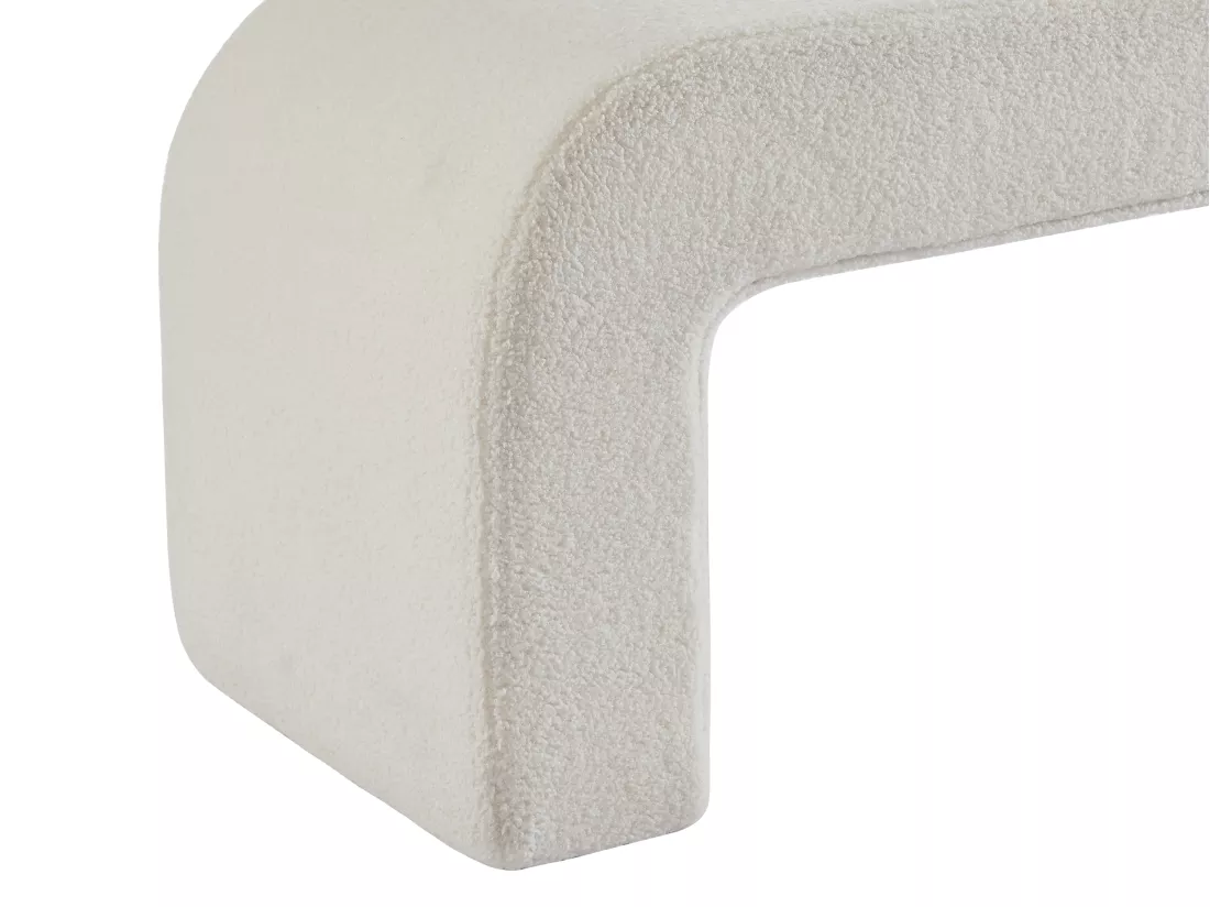 Banc en tissu bouclette - Blanc - CALVELO