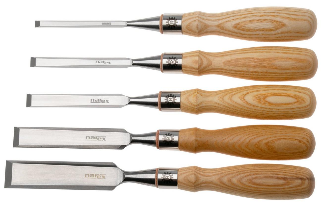 Narex Richter Premium Bevel Edge Chisel Set 853600, beitelset 6-10-12-19-26 mm, 5-delig