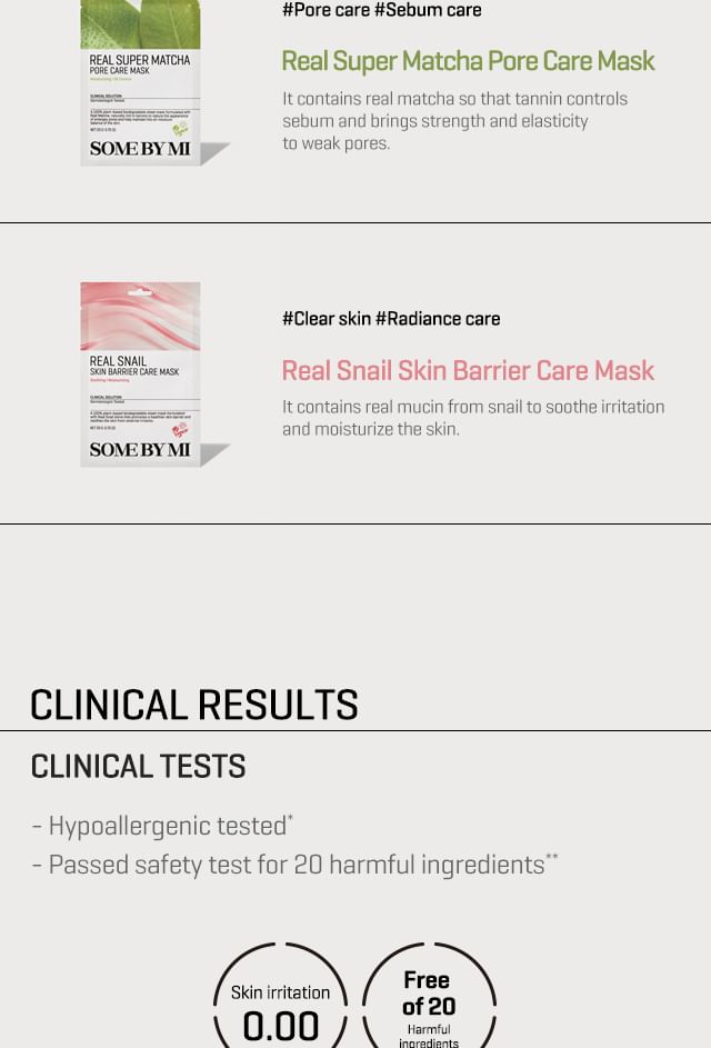 SOME BY MI - Real Care Mask - 10 soorten