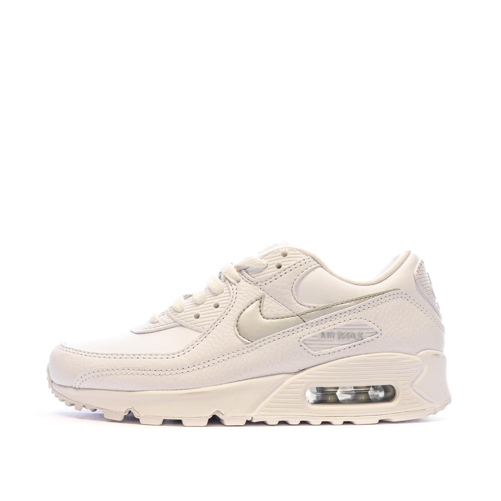 Nike Baskets Blanches/Argenté Femme Nike Air Max 90