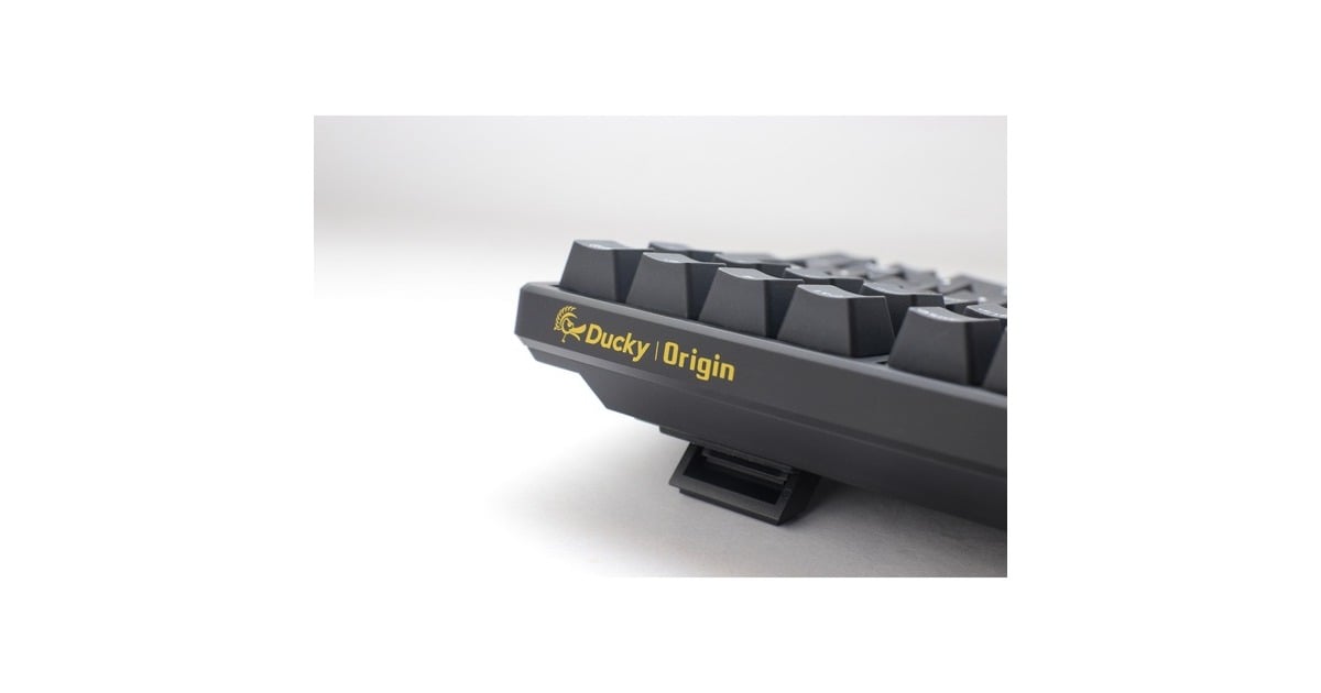 DuckyOrigin Phantom Black, toetsenbord  (Zwart, US lay-out, Cherry MX Silent Red, hot swap, PBT Double-Shot Keycaps)