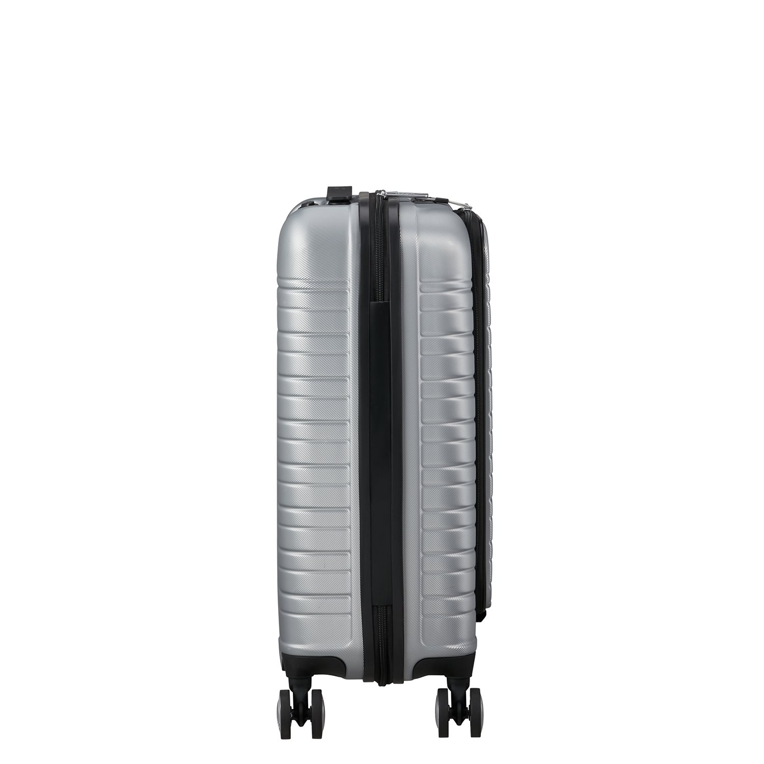 American Tourister Flashline Spin. 55/20 Frontloader Cabin Trolley sky silver