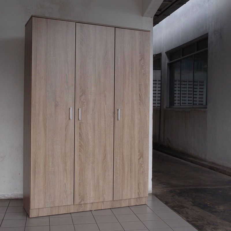 Opbergkast Ray 120cm met 3 deuren en 4 legplanken sonoma eik