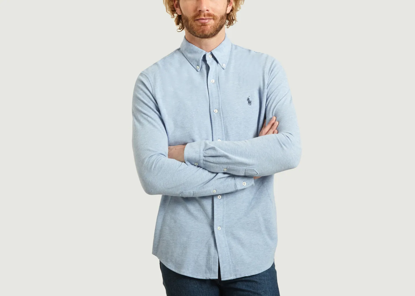 Chemise Siglée En Piqué De Coton Polo Ralph Lauren