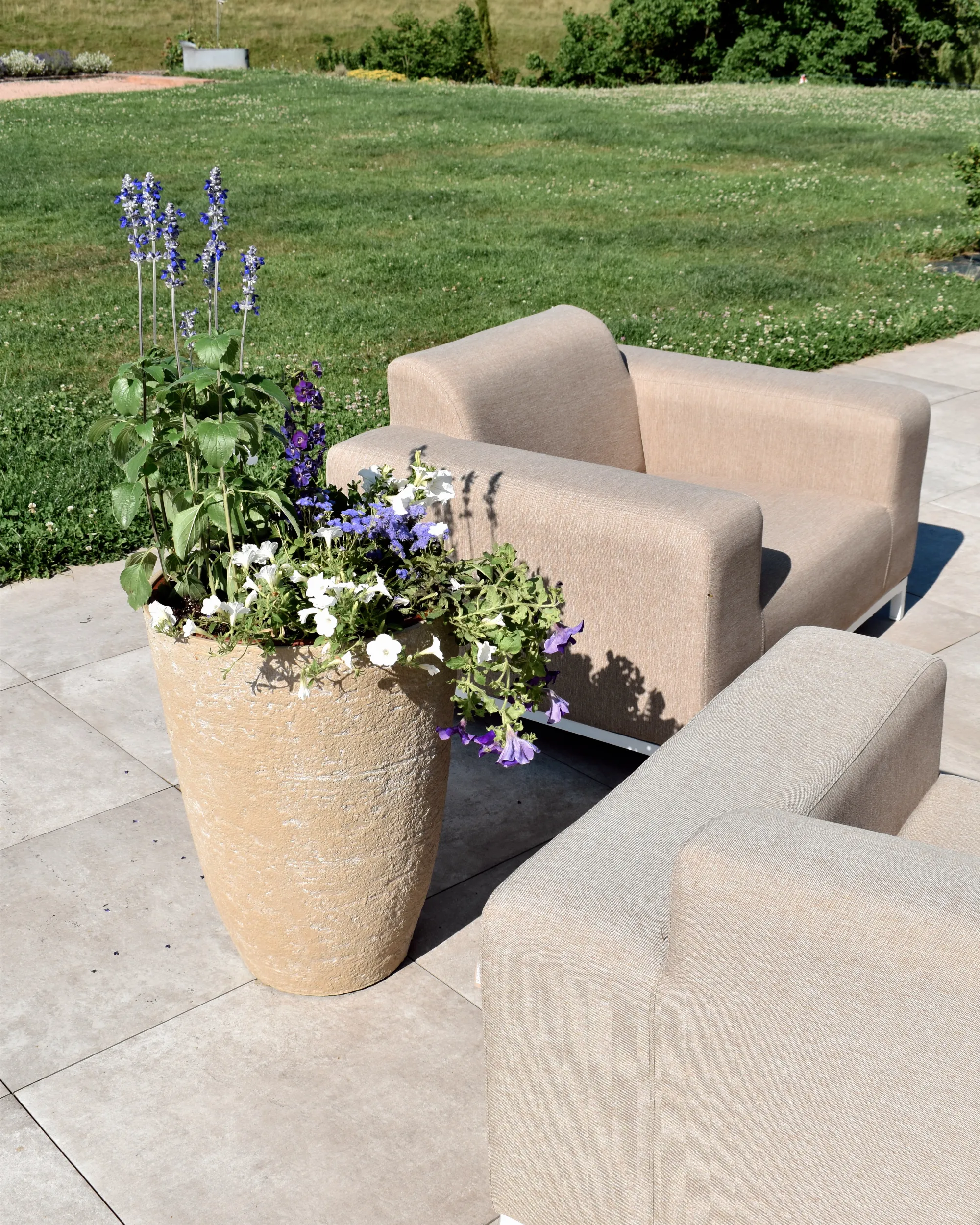 Bloempot CAMIA 43 cm Beige