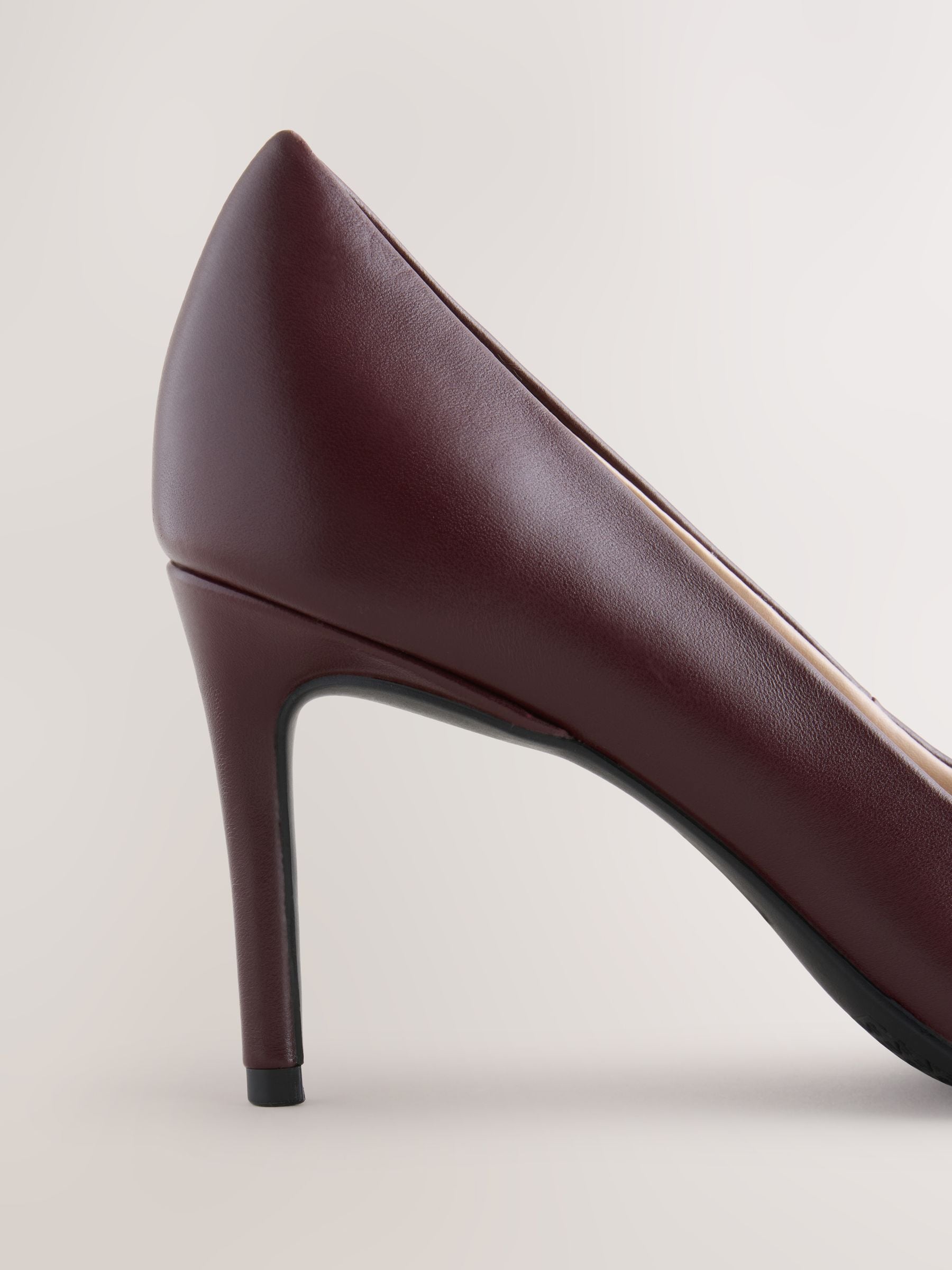Bordeauxrood - Leren mid-court pumps