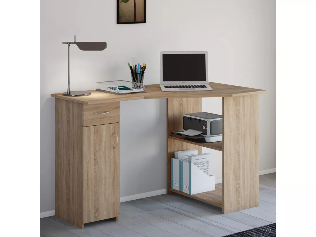 Bureau d'angle en bois Bureau Linzia