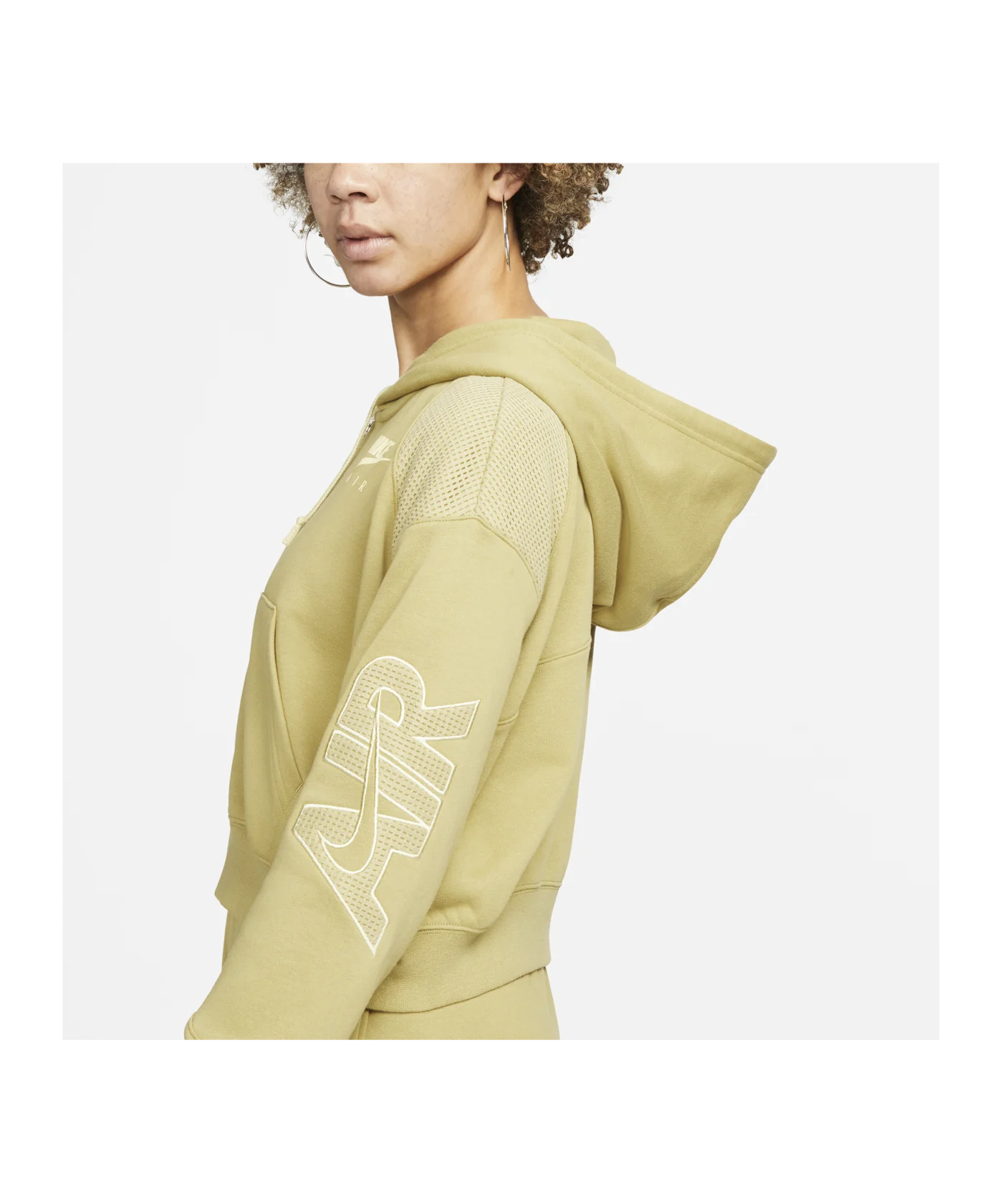 Nike Air Oversized Kapuzenjacke Damen Gelb F769