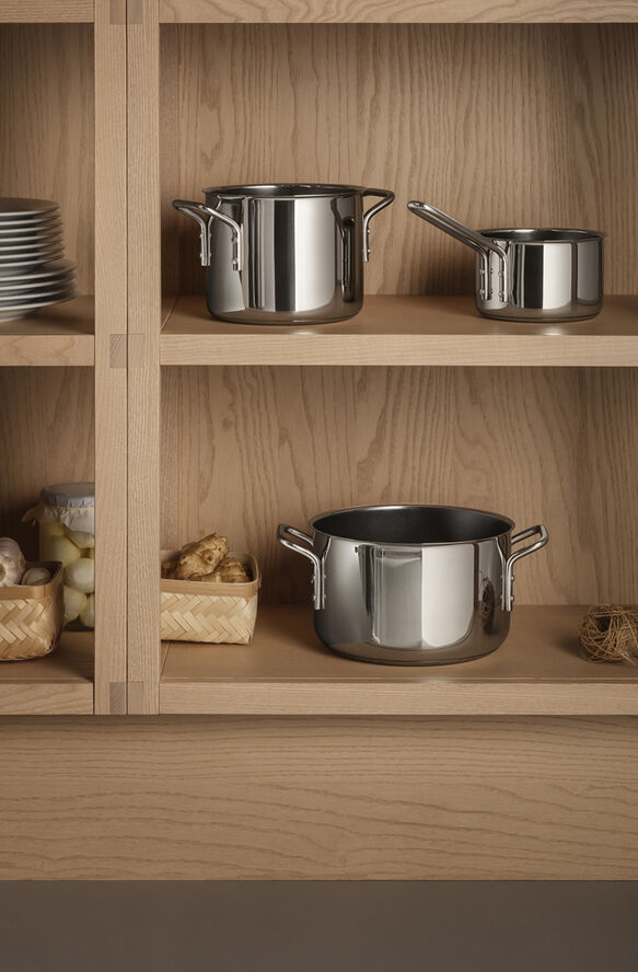 Eva Trio Stainless Steel Grydesæt 3 stk. 1,1 l 2,2 l 3,6 l keramisk S Polished steel
