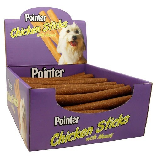 Pacote com 50 palitos para cães com sabor de frango