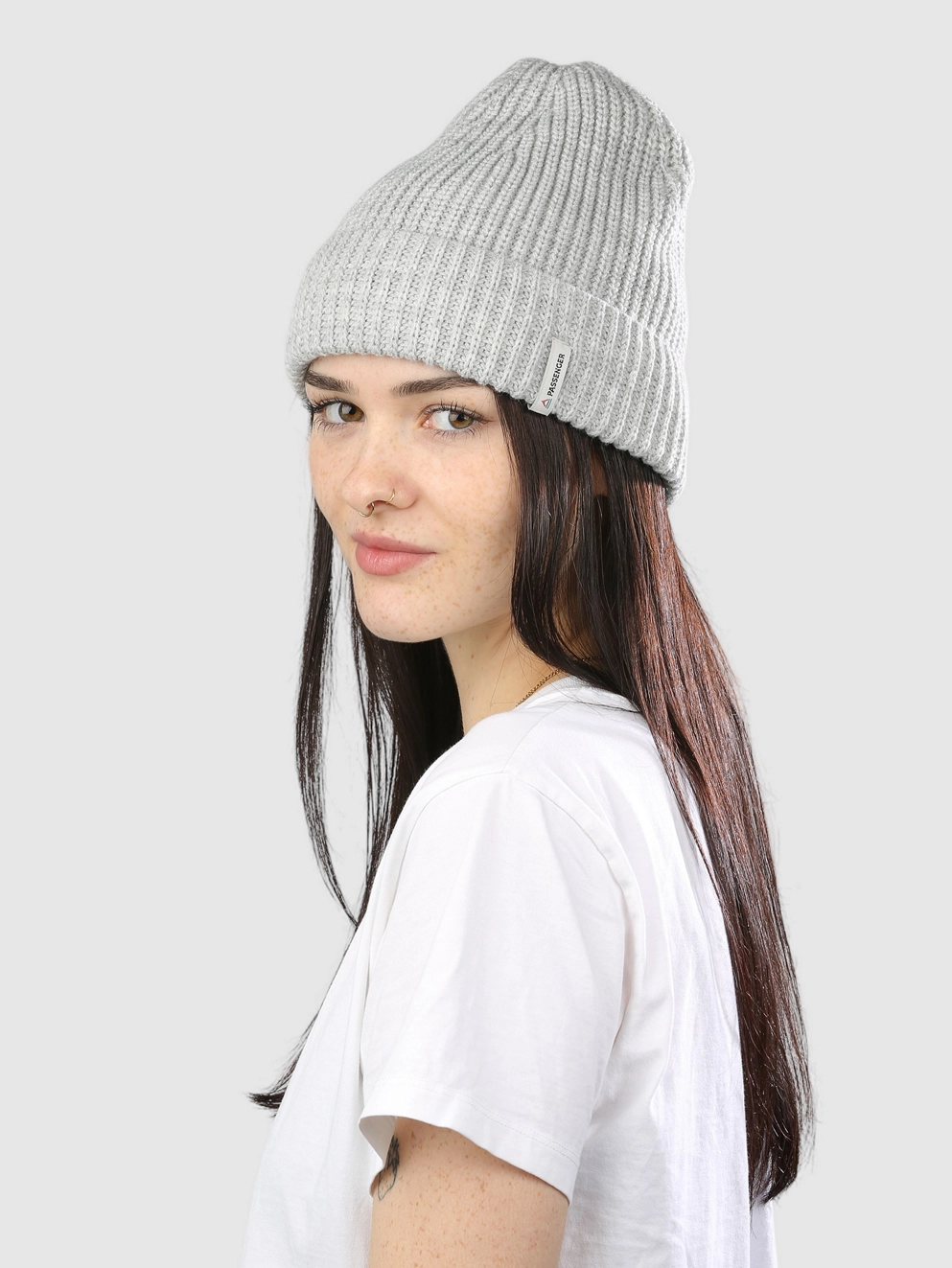 Passenger Compass Beanie light grey marl