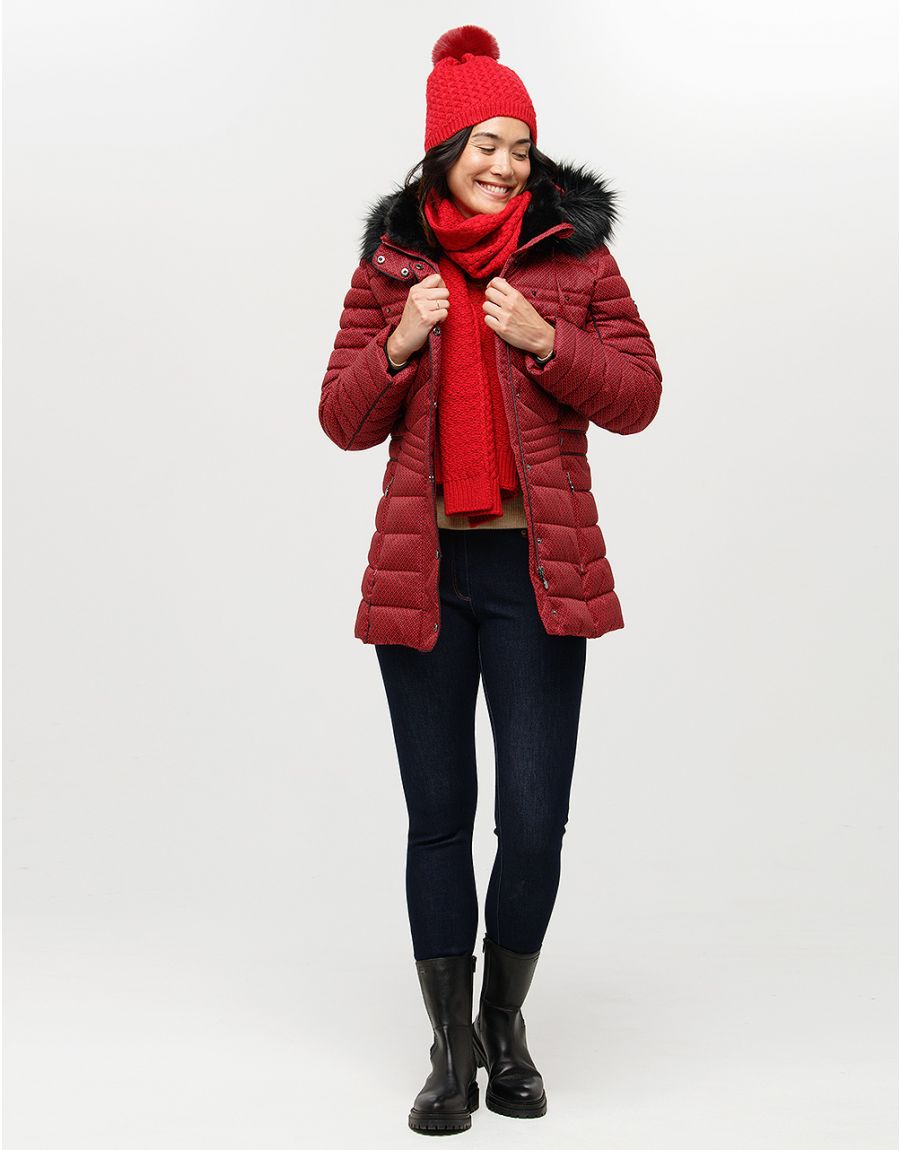 Doudoune rouge bordeaux