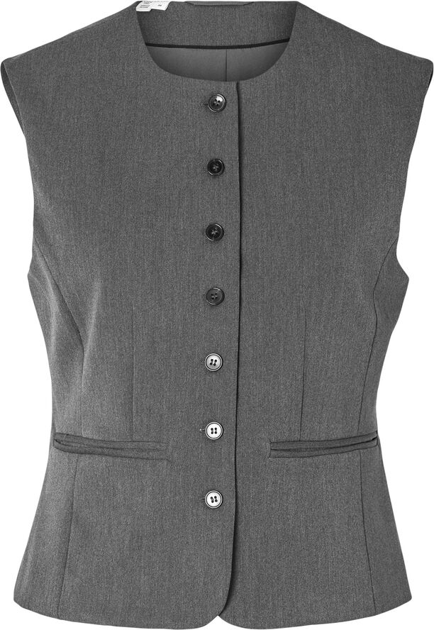 Selected Femme SLFPIYA FITTED VEST Grå