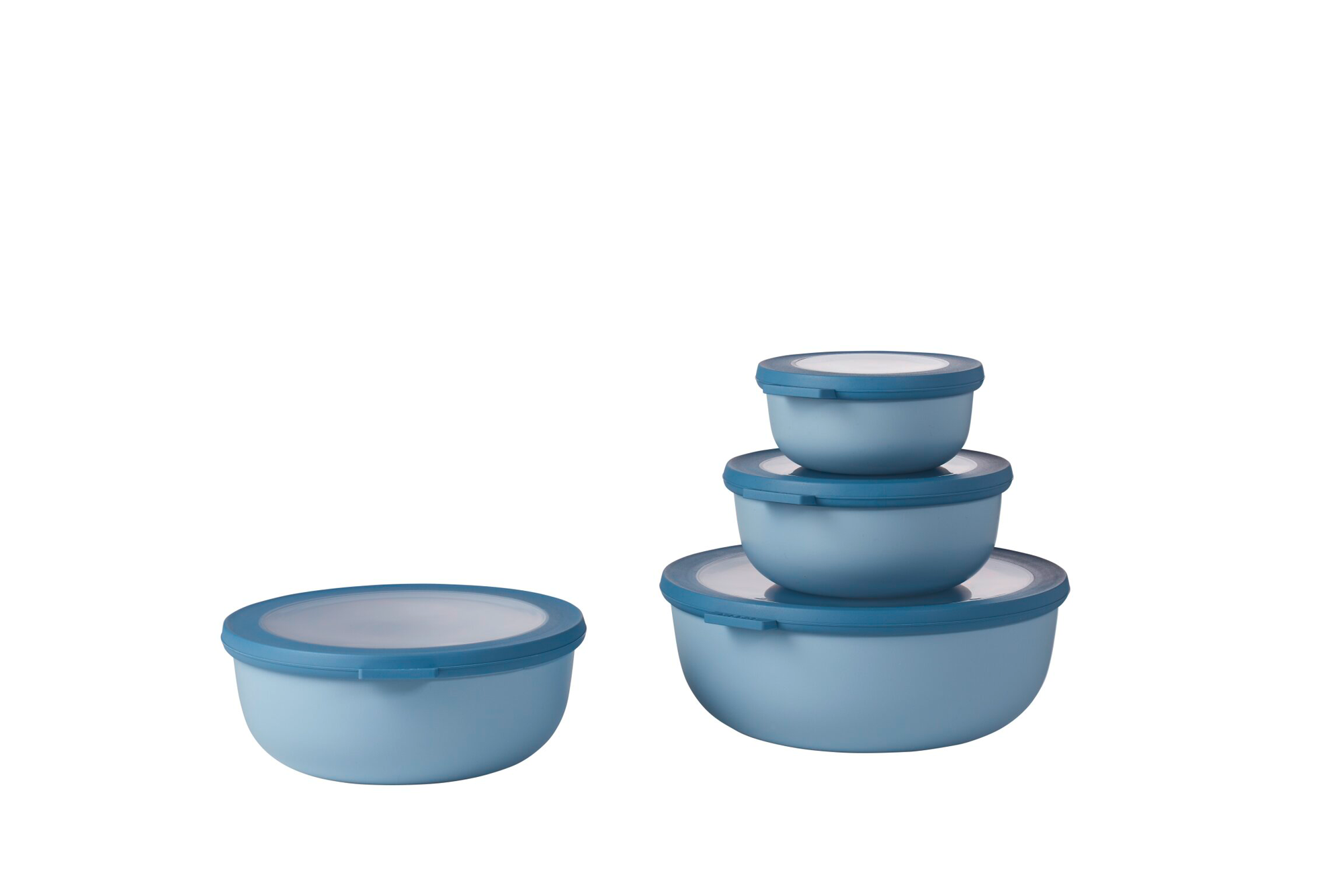 Mepal Cirqula Multischüsselset rund 4 teilig 350 / 750 / 1250 / 2250 ml nordic blue
