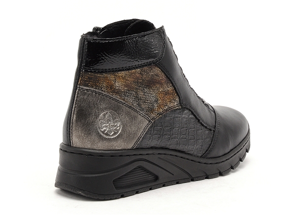 Rieker boots bottine plates femme n3374 noir
