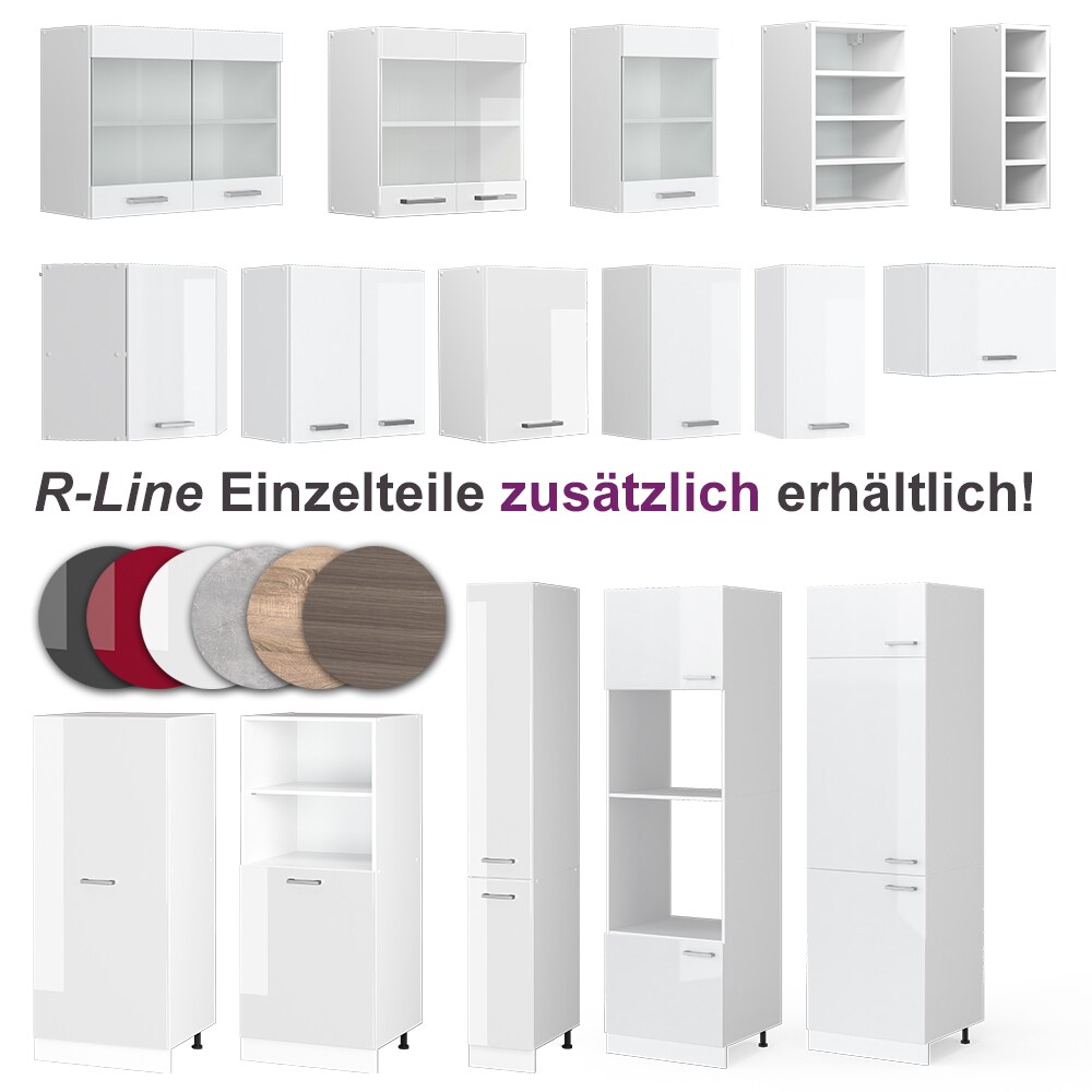 Vicco Eckküche Küchenblock Einbauküche Rick Weiß Hochglanz 270 cm modern Küchen Schränke Spülenunterschrank Eck-Unterschrank Eck-Hängeschrank Arbeitsplatte Küchenmöbel Küchenzeile L-Küche