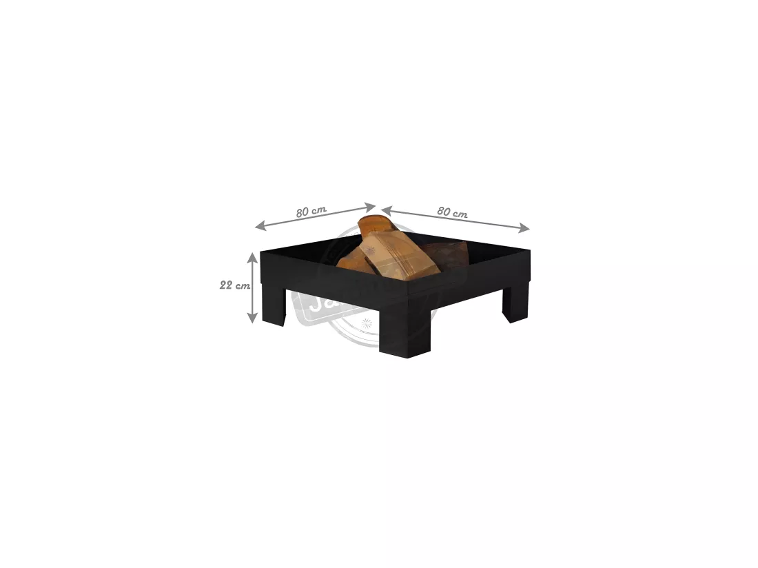Brasero en acier peint plateforme 80 cm