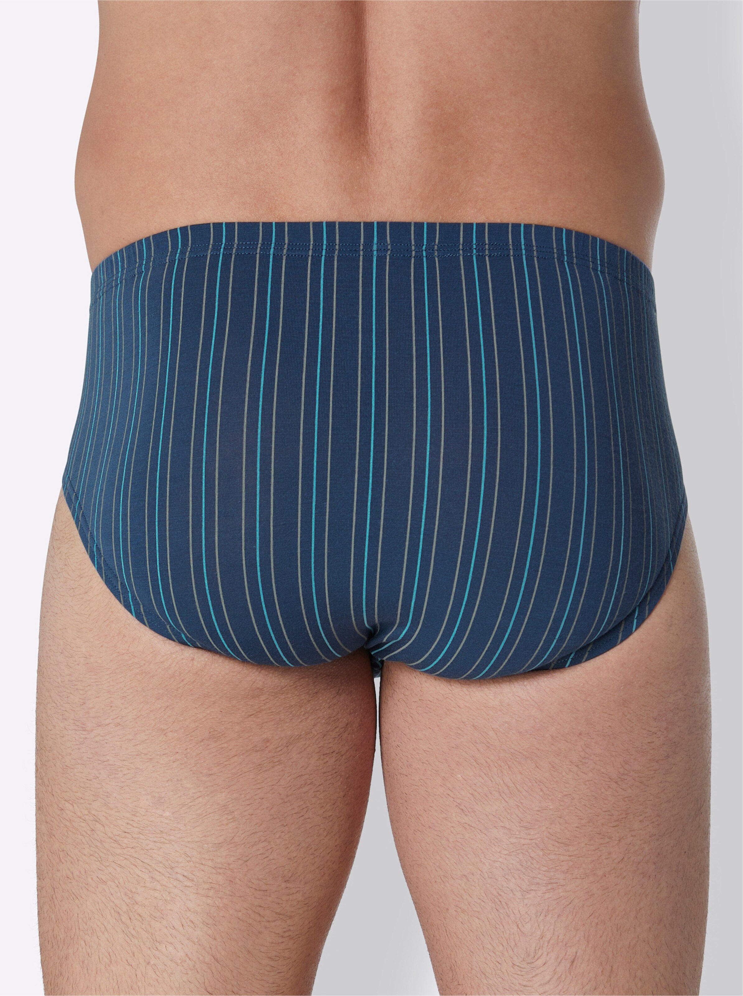 wäschepur men Slip in dunkelblau-gestreift