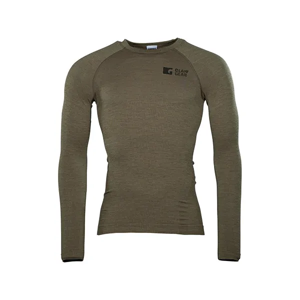 Clawgear -  Clawgear Longsleeve Merino Seamless stonegrey olive