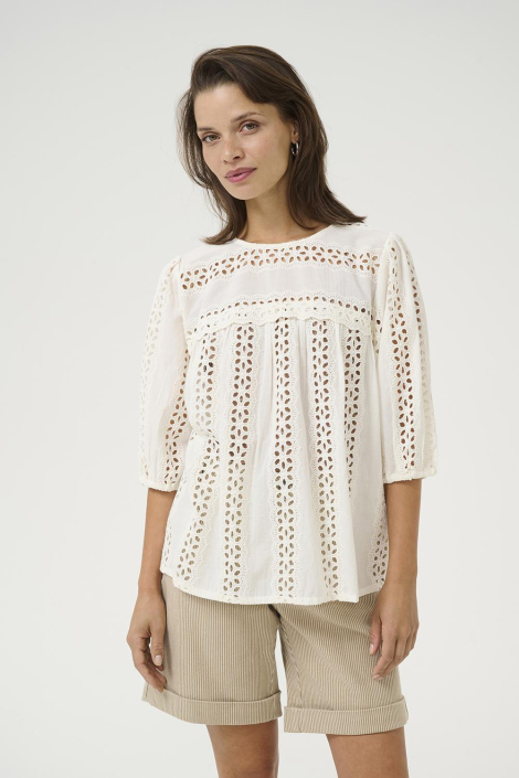 Kaffe witte dames blouse