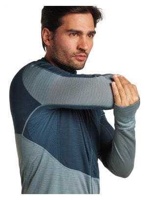 Polaire Icebreaker Merino 200 Realfleece Descender Bleu